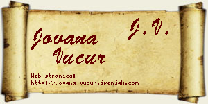 Jovana Vučur vizit kartica